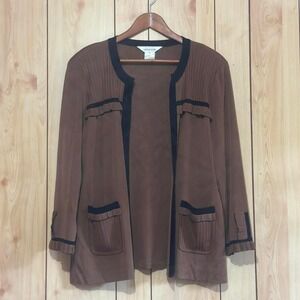 Exclusively Misook knitted jacket XL